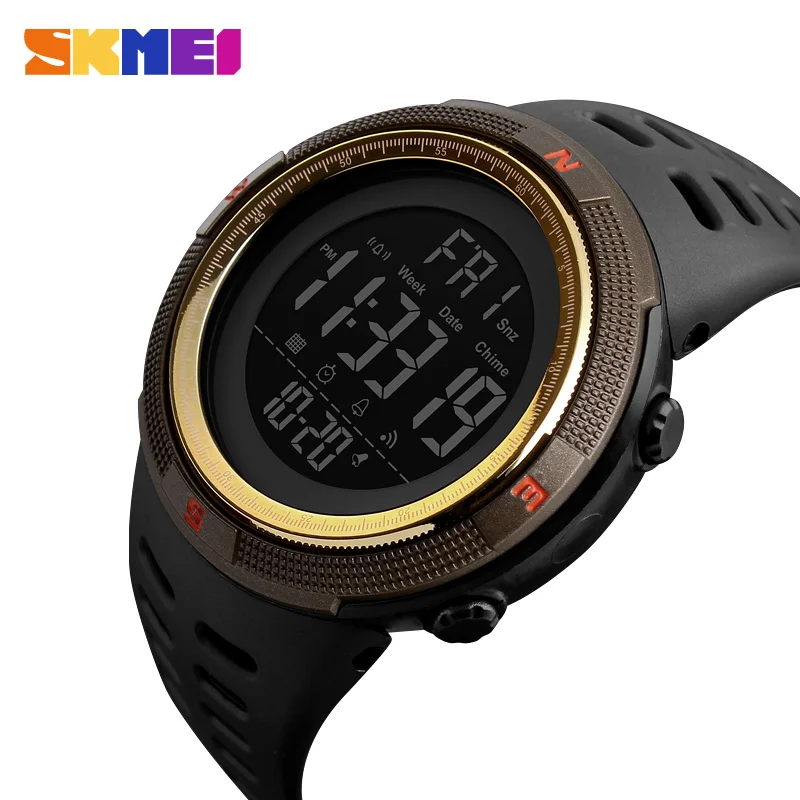 orginal watch factory SKMEI High quality waterproof dual time chrono digital watch sport men