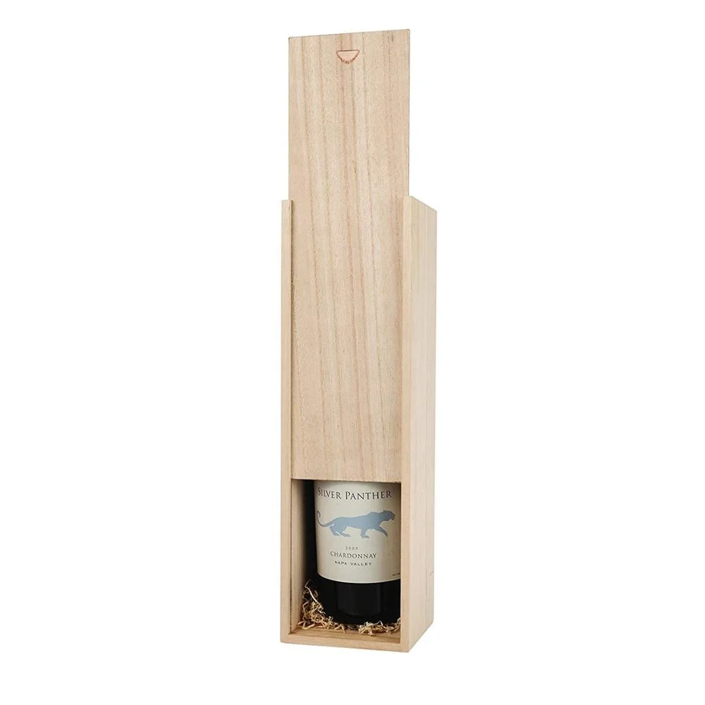 
wholesale sophisticated technology Single Bottle Wine Box wooden red wine box 