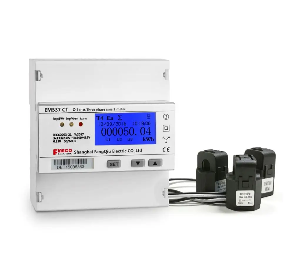 EM537 CT O series 3 Phase RS485 Modbus 333mV/100mV CT Connected Electricity Energy Meter