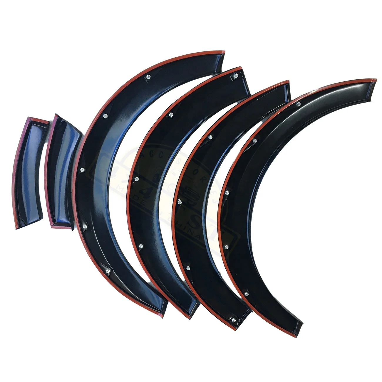 black wheel arch fender flares for hiace jinbei 2007 +