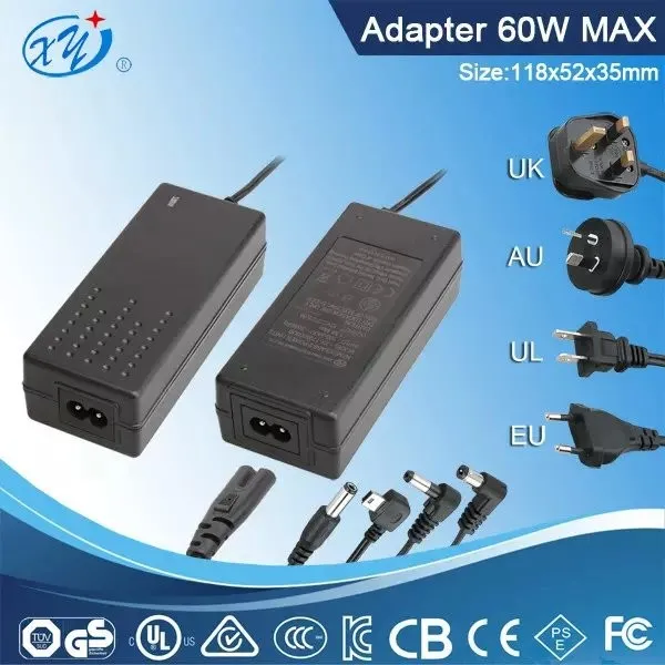 12 В 60 Вт адаптер переменного тока 12 В AC адаптер питания 12 В 5A источник питания постоянного тока из светодиодов