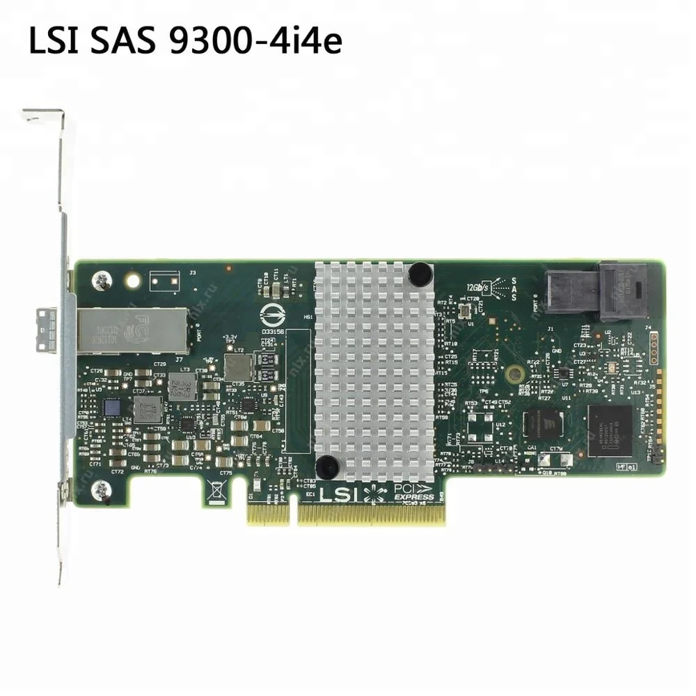 LSI SAS 9300-4i4e Host Bus Adapter LSI00348 SAS HBA H5-25573-00 4-Port Int 4-Port out 12Gb/s SAS,Pcie 3.0 8X HBA