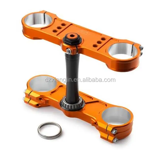 cnc machining alloy spare parts fork triple tree crf with your logo lasered