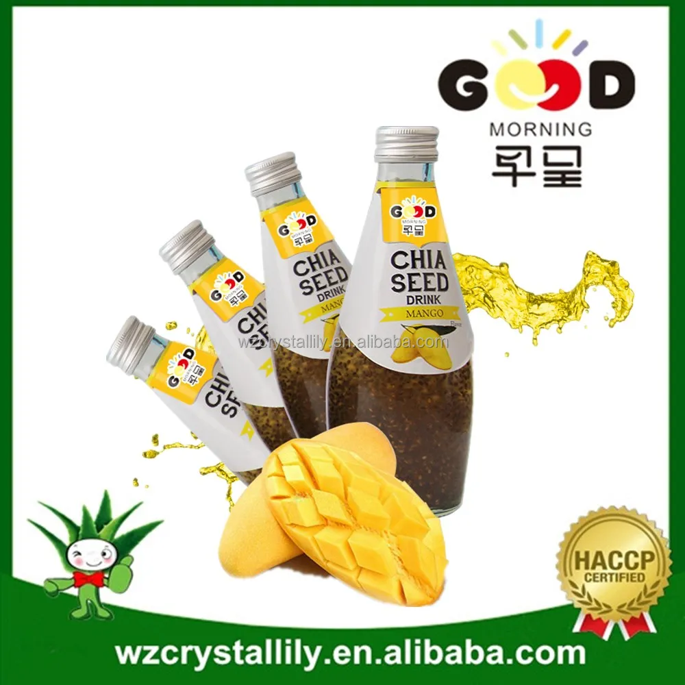 natural  chia seed juice drink healthy glass bottle chia seeds drink