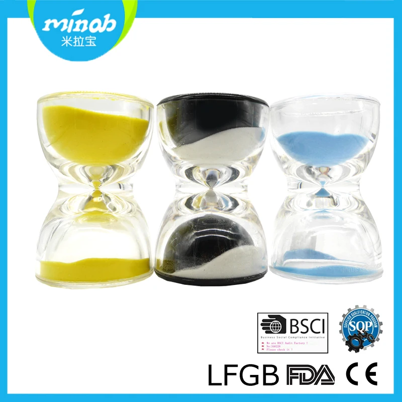 
Crystal large bottle fillable hourglass sand timer 