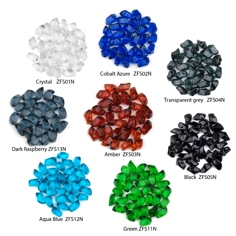 Top quality amber large craft beads fire pit glass beads fire glass crystals