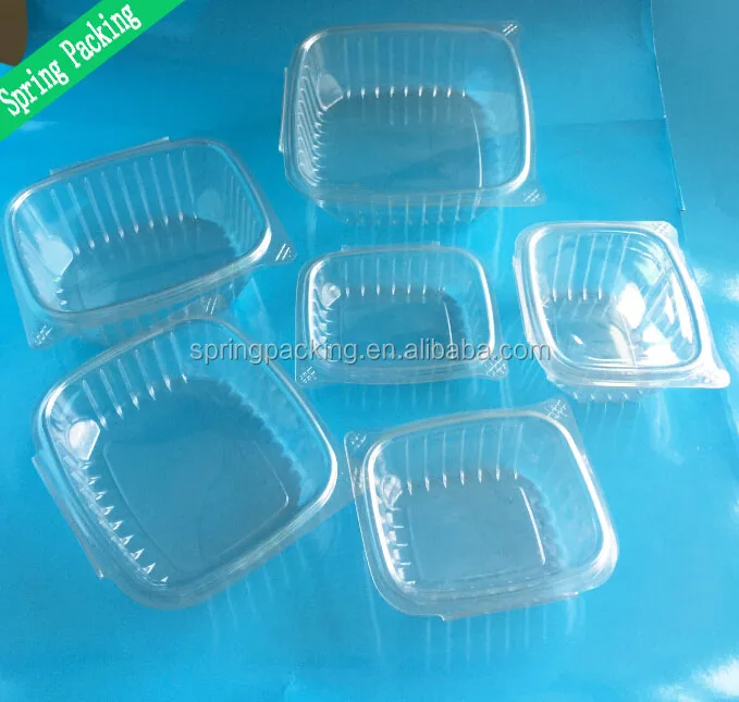
Custom PET PP PS box and tray plastic food container 