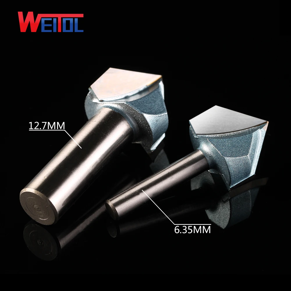 small wood cnc router technical V grooving bit 90 angle Trimming knife