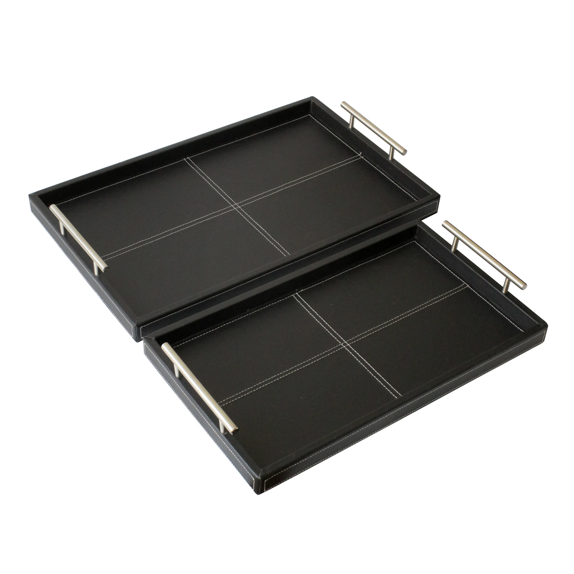 Waterproof Classical Factory Customized Storage PU Leather Tray