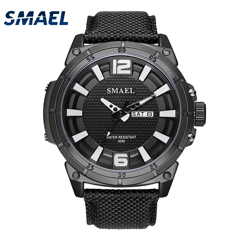 Nylon leather band SL1316  al fajr logo custom  dial smael watch
