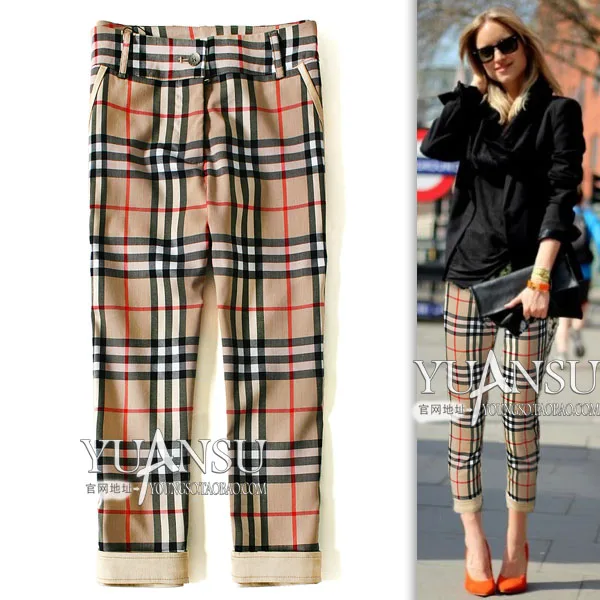 Khaki Plaid Pants Online Sales, UP TO 