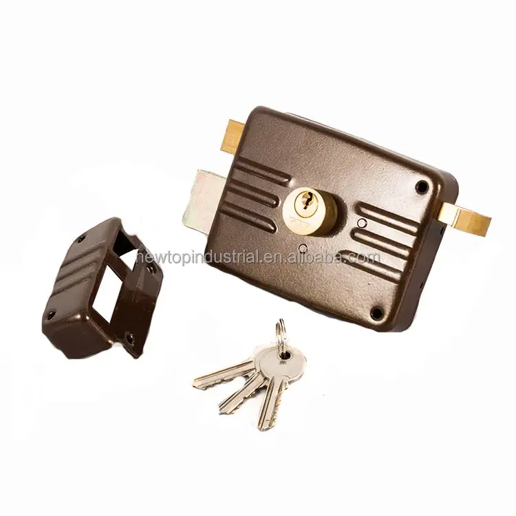 High quality steel and brass lever cabinet handle rim door lock