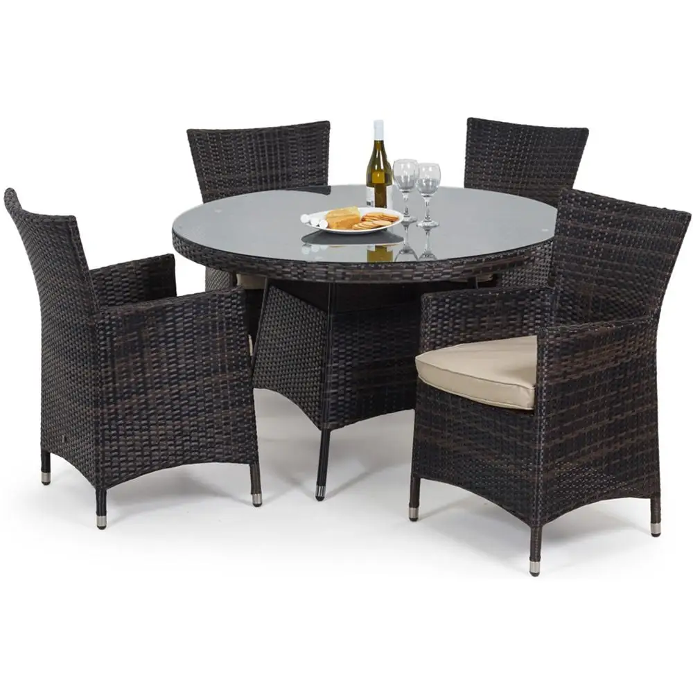 Chair set furniture rattan dinning set used for outdoor garden wicker rattan patio