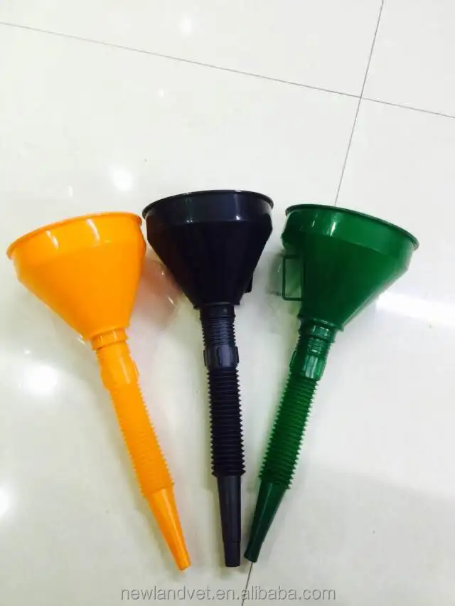 Различные цвета, пластиковый фильтр, топливное масло, промышленная Воронка с мерцающей трубой