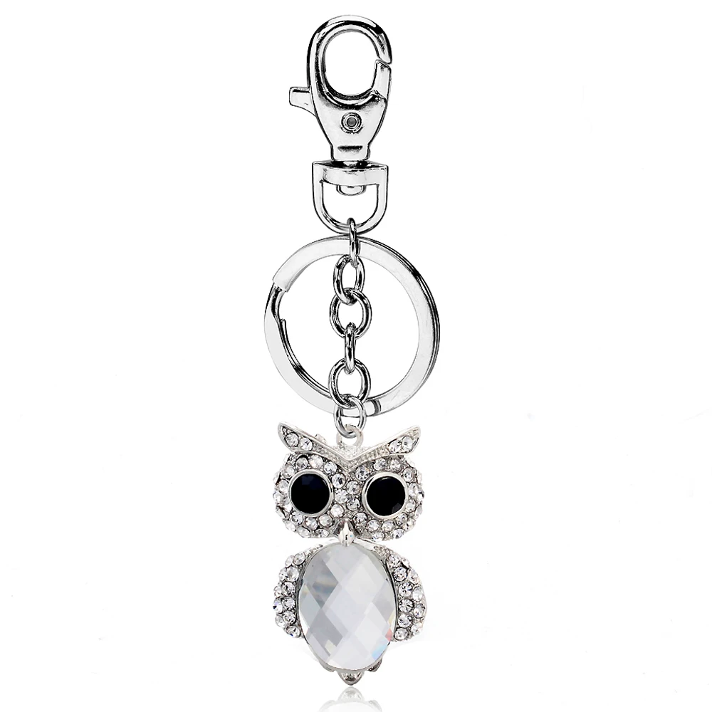 Wisdom Symbol Crystal Owl Keychain Mascot for Western Culture