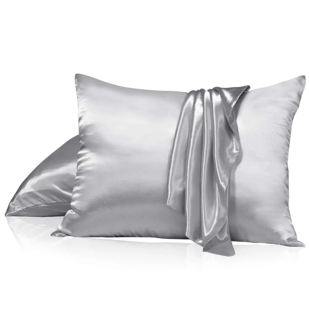 Super Soft and Breathable Satin Silk Pillowcase With Hidden Zipper Luxury Silky Pillow Case