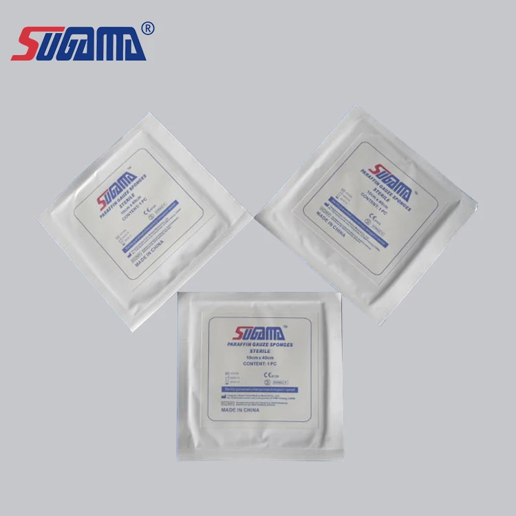 Medical wound dressing absorbent sterile paraffin gauze swab with free sample
