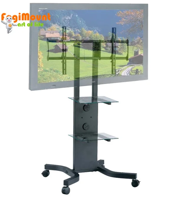 
Mobile Movable LCD TV Stand Universal Plasma TV Stands with Castors & Tray for 32~50