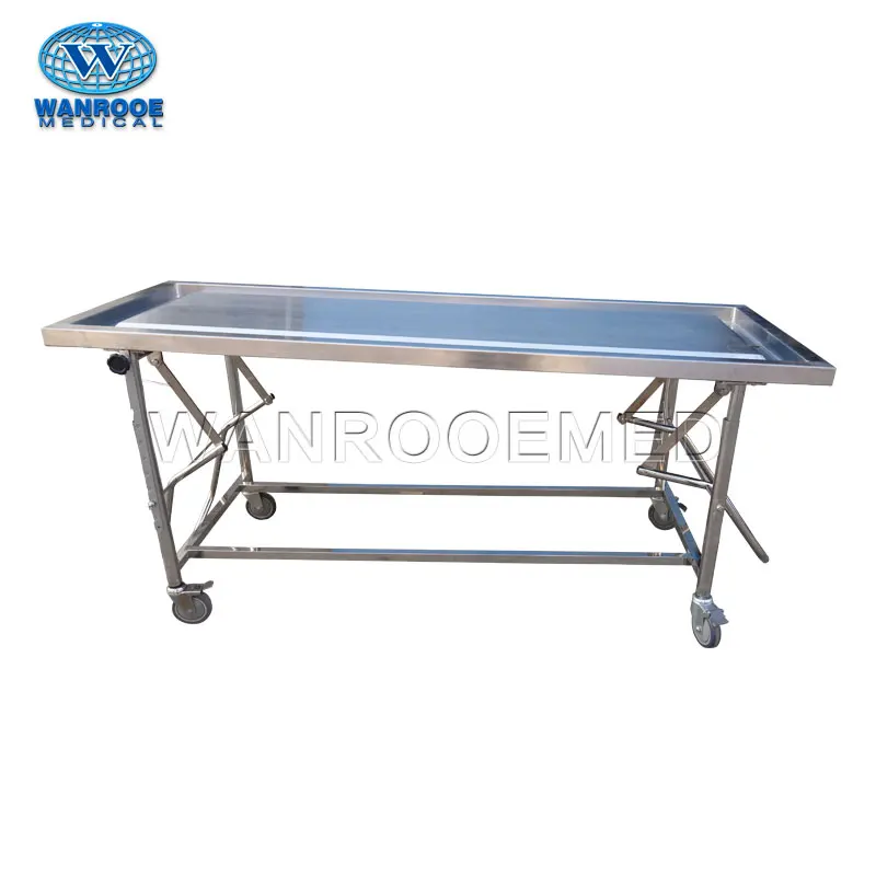 GA205 Adjustable Funeral Mortuary Embalming Table Medical Dissect Corpse Autopsy Table