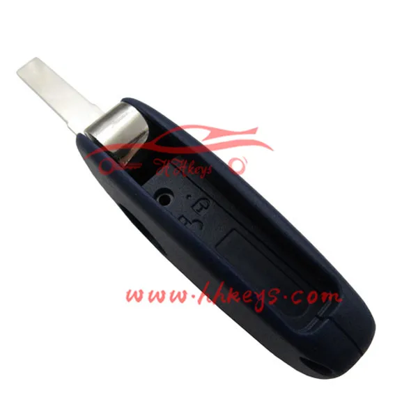 Navy Blue Flip 3 button Car Key Shell Case FOB For Fiat Panda Punto Bravo