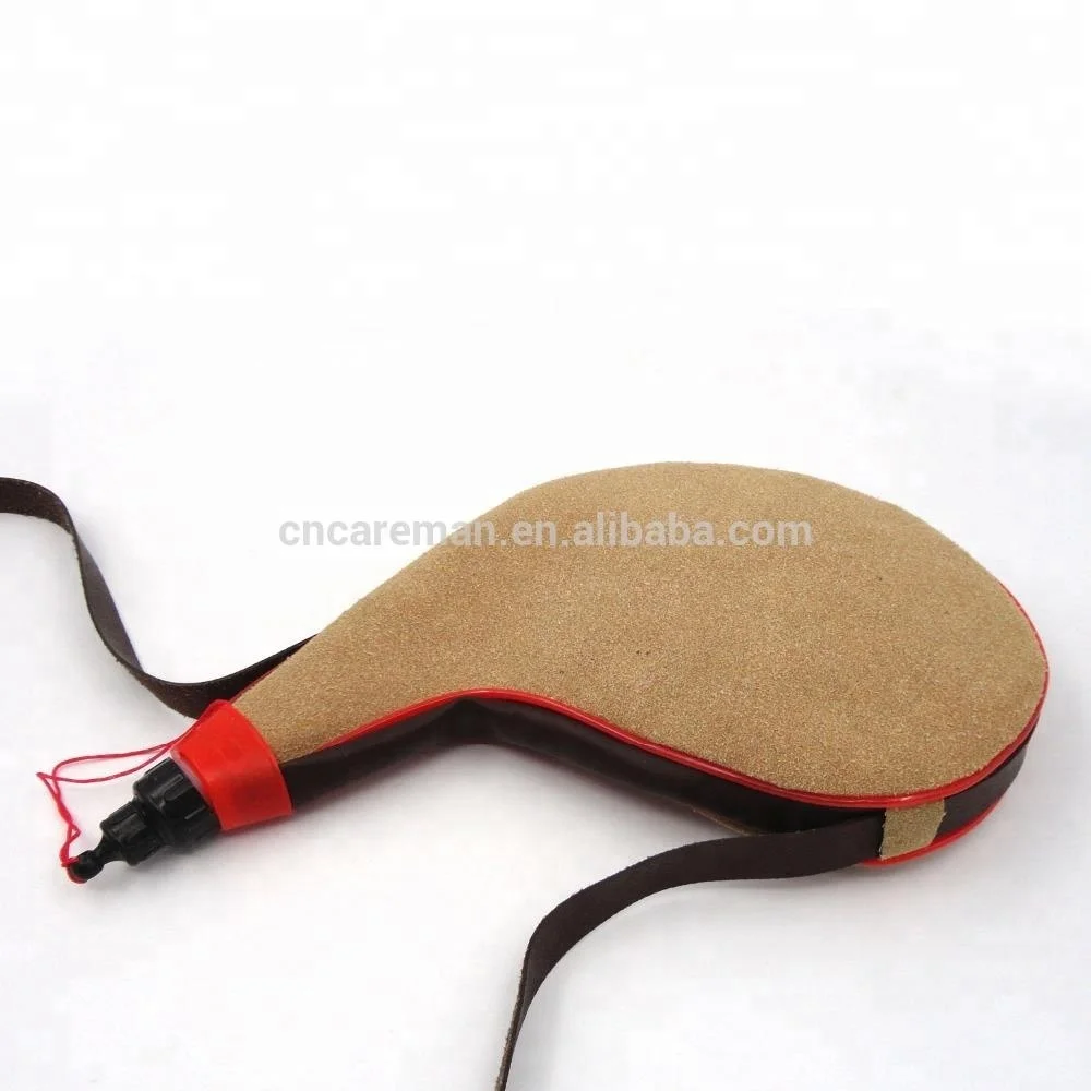 750ml Leather Bota Bag, Camping Hunting Gift Promotional Cheap Wineskins Mongolia Bottle w/Shoulder Strap & Soft Inner Bladder
