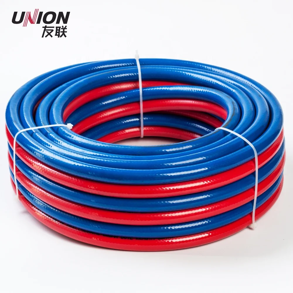 High working pressure pvc oxygen acetylene pipe air hose pvc double pipe high pressure hose
