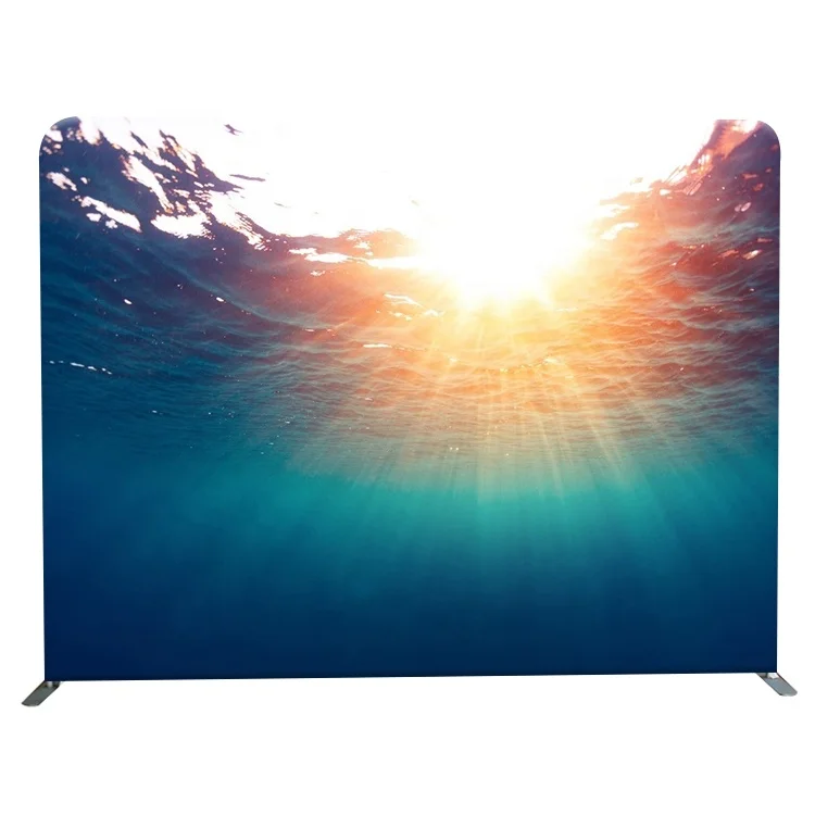 
Trade show Portable full color straight photobooth pillow case backdrop 8ft for photo 