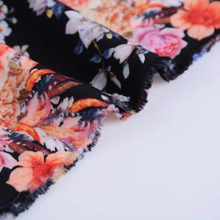 
97% polyester 3% spandex 4 way stretch african flower print fabric for women dress 