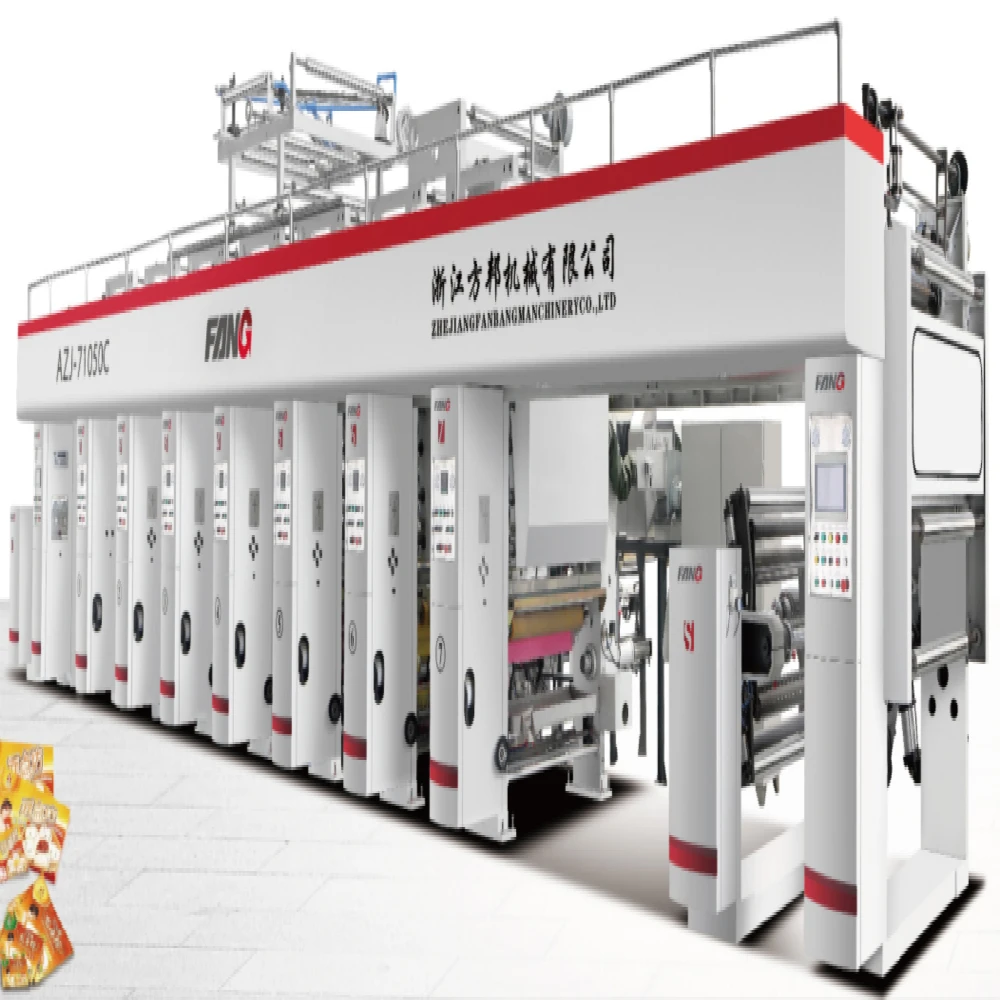 
high speed and 8 color register rotogravure press 
