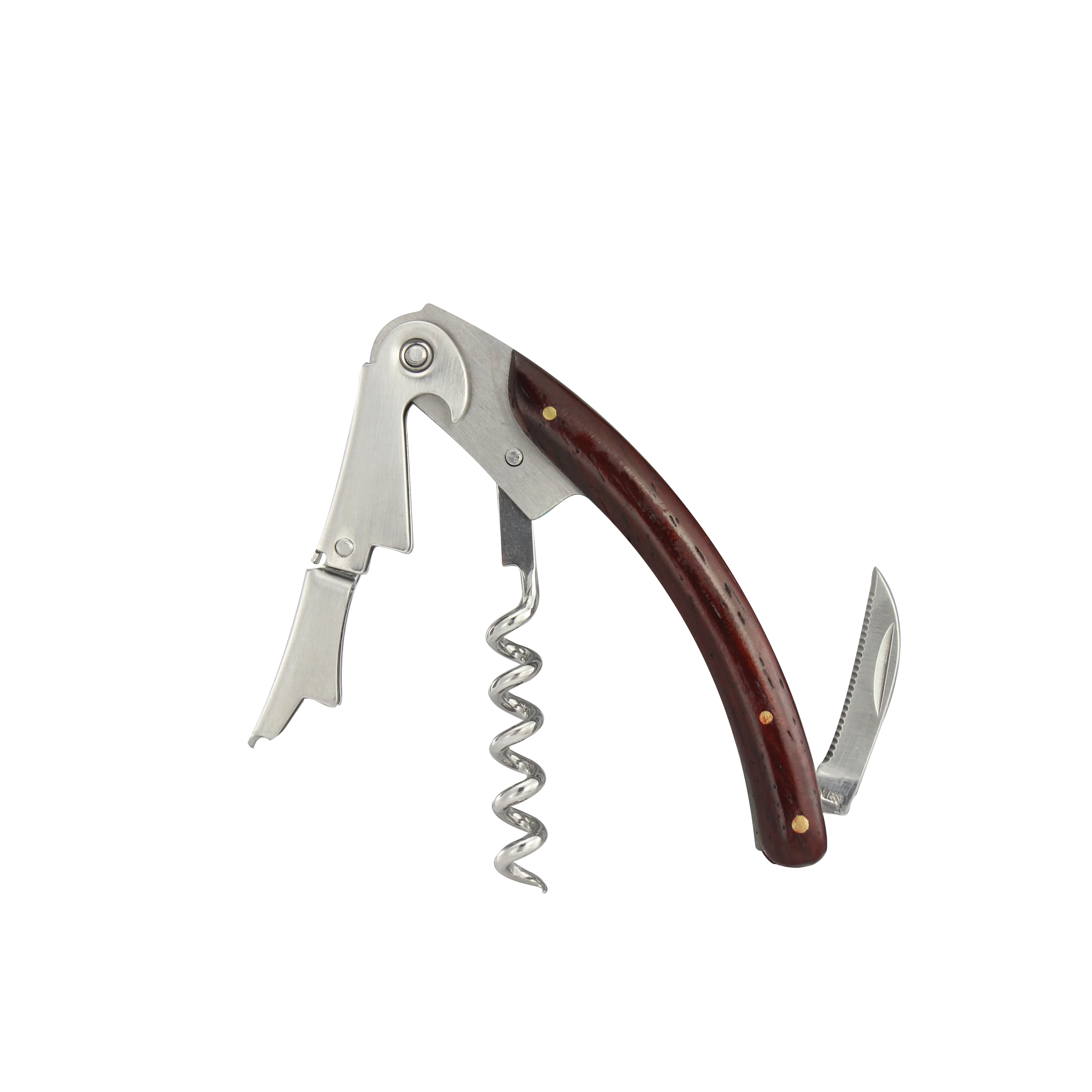 Штопор Laguiole для вина официанта с деревянной ручкой