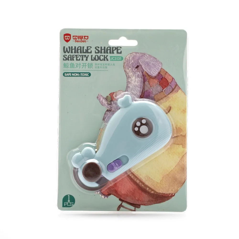 Kids safety products baby safety plastic lock for toddler Whale-Shaped Baby Safety Locks