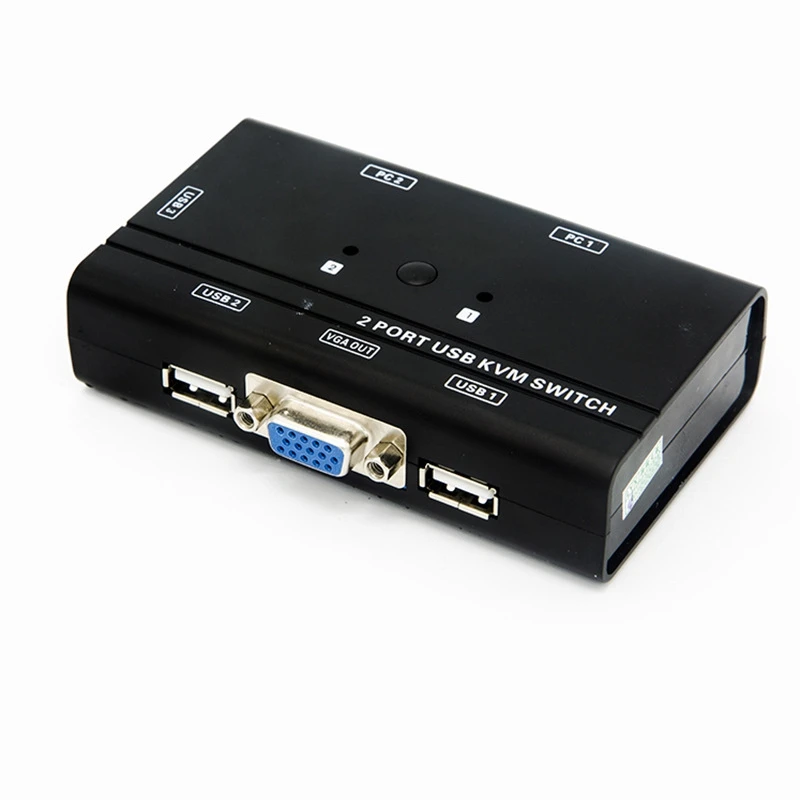  2 порта USB 0 KVM переключатель коробка с шт VGA кабели для управления компьютеров обмена