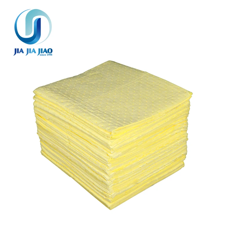 Super absorbent polymer chemical absorbent pads for spill control environmental friendly MSDS certificated