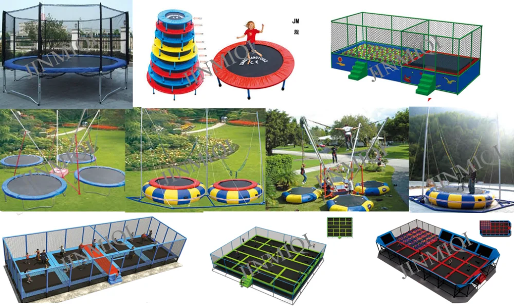 High springfree trampoline with safety net bounce house commercial