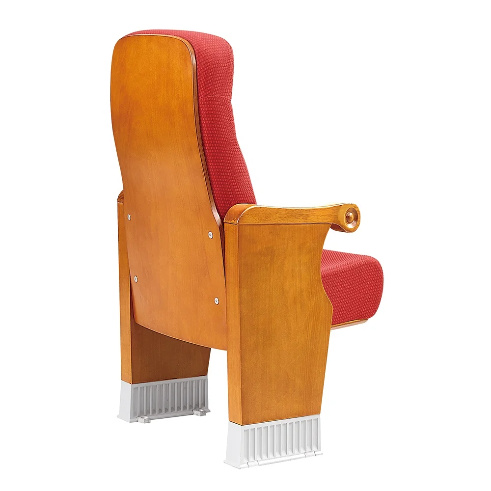 Standard size interlock chair for auditorium church chair modern wooden folding school theater chair