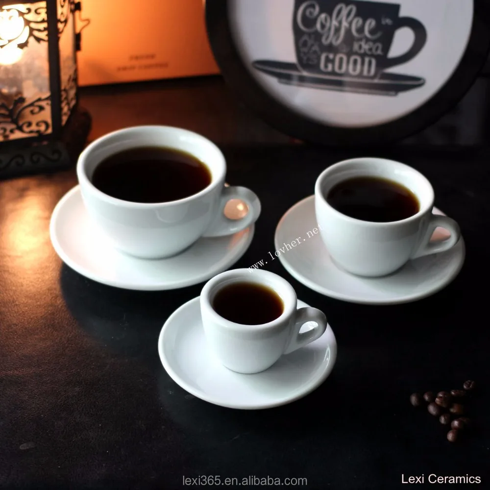 Wholesale Coffee  Cup And Saucer Custom Logo porcelain italian espresso cup  Espresso Cappuccino Cup And Saucer Set