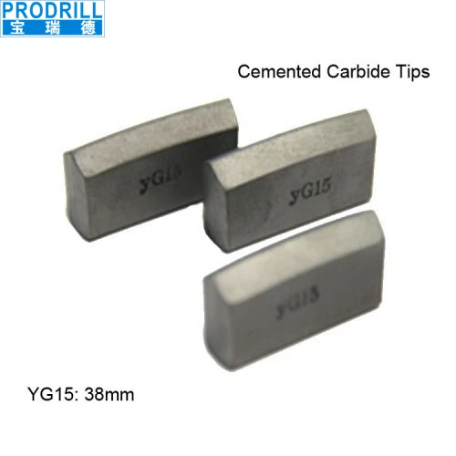 YG15/YG11 High Wear Mining Tools Tungsten Cemented Carbide Tips