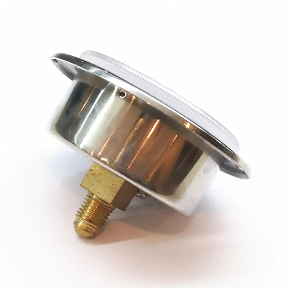 63mm 1/4SAE Factory Price Front Flange Back Mount Refrigerant Manometer  -76cmHg-0-3.5mpa r12 r22 Pressure Gauge