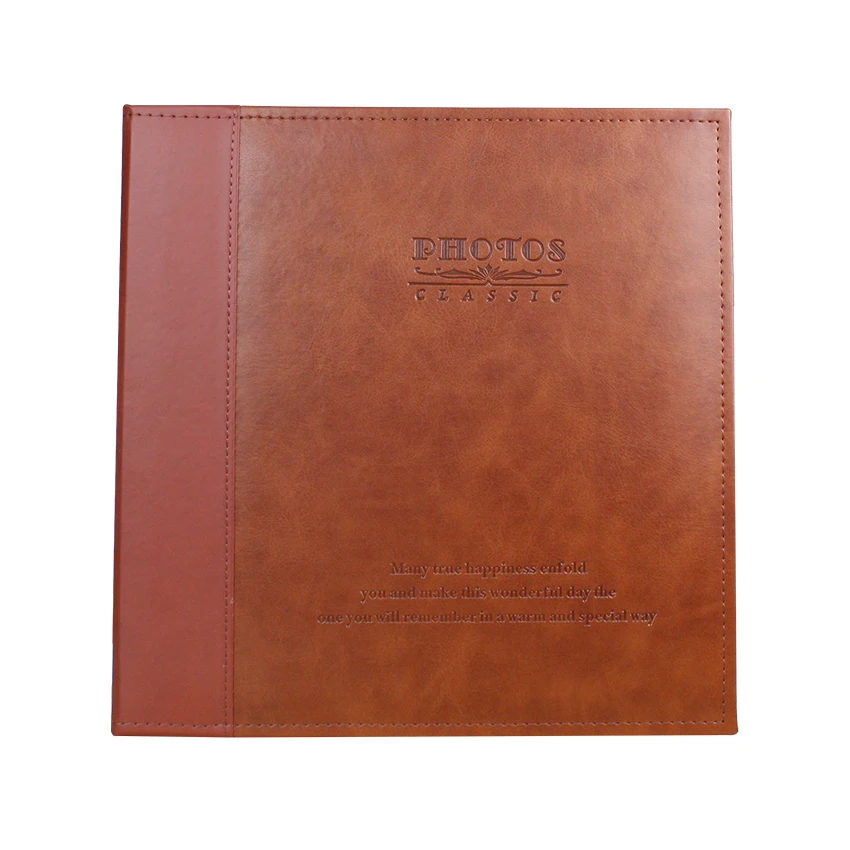 Искусственная кожа крышка сообщение связаны фото скрап-12 дюймов самоклеящийся лист фотоальбом