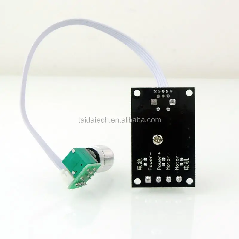 Taidacent 1203BKW DC6-28V 3A PWM Motor Speed Controller 24v DC Motor Speed Control with Switch Speed Governor for Fan Led Dimmer