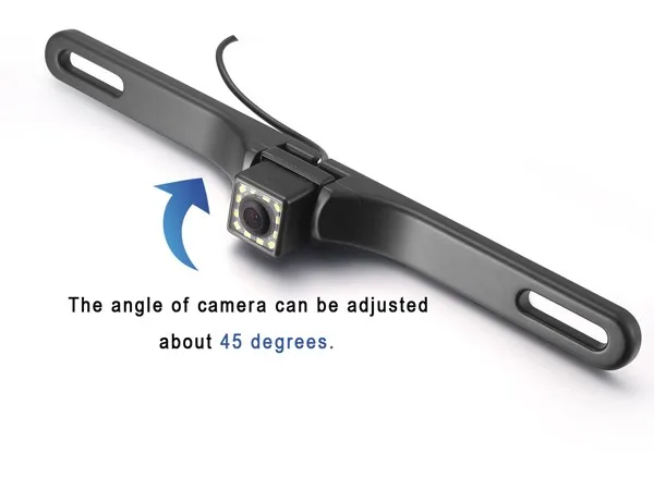 2021 New Waterproof IP68 Long License Plate Frame 12LED Car Rear View Camera Universal Car Reverse Parking Camera