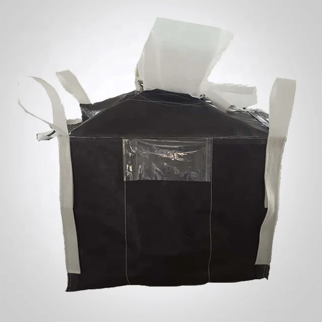 
Big bag 1000kg FIBC container bag black with filling spout 