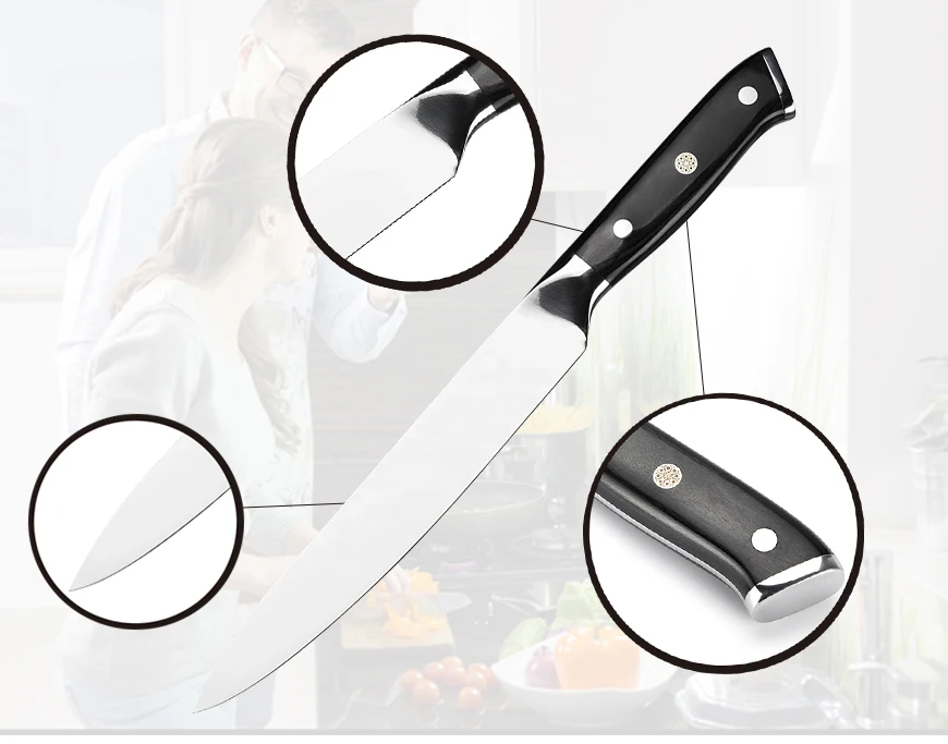 8Inch Kitchen Carving Knife Japanese 7Cr17Mov Stainless Steel Carving Knife