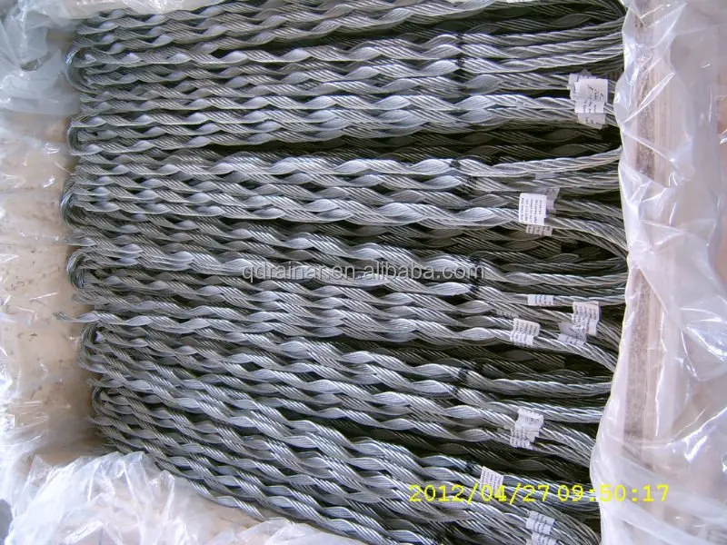 Кабель диаметром 6-16 мм горячеоцинкованный маркер с мертвым концом