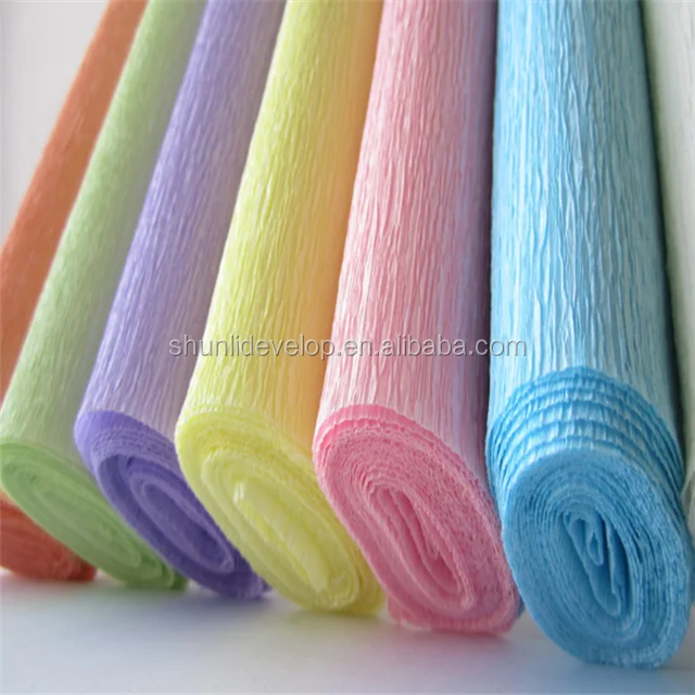 
flowers packing wholesale solid color crepe paper 