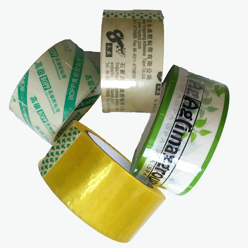 custom printed logo label carton/box eco friendly packaging tape for custom package