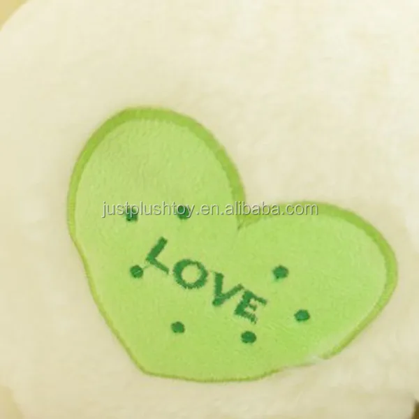 2019 plush lovely pink and white teddy bear baby doll with heart online shopping