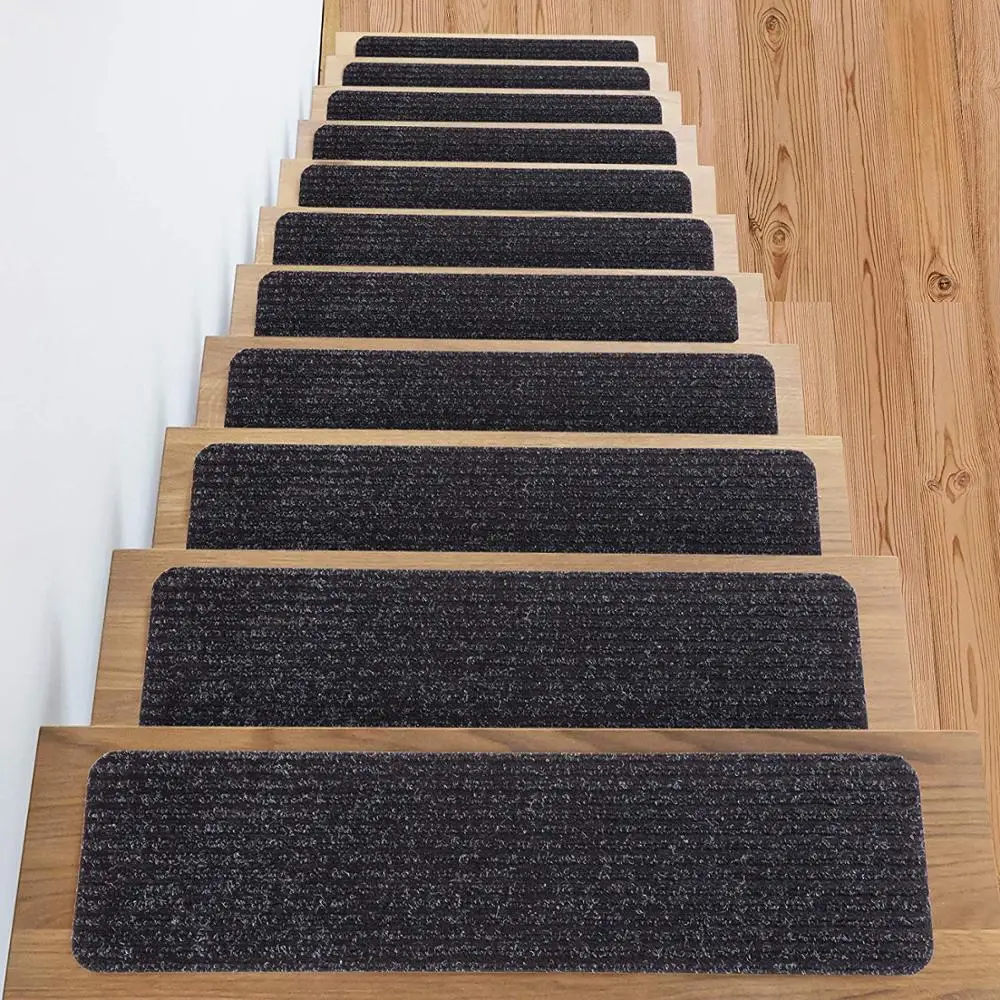 Rib Anti Non Skid Slip Resistant Indoor Rugs Mats Carpet Stair Treads For Wood Stairs