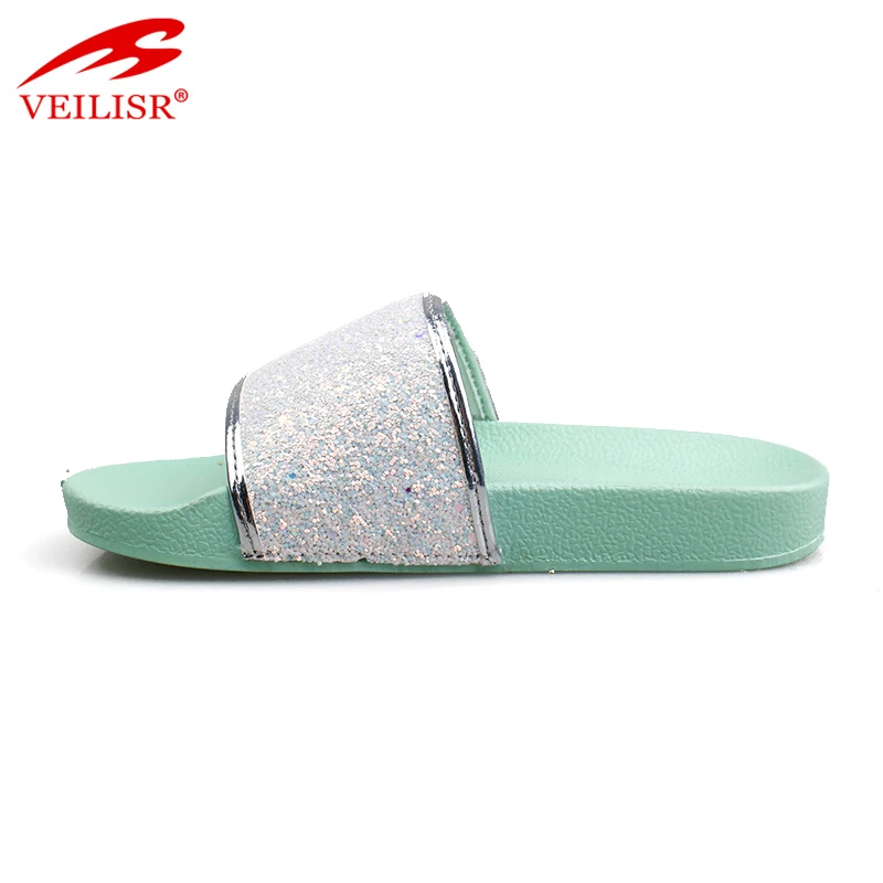 Летние детские сандалии с блестками и верхом из ПУ кожи