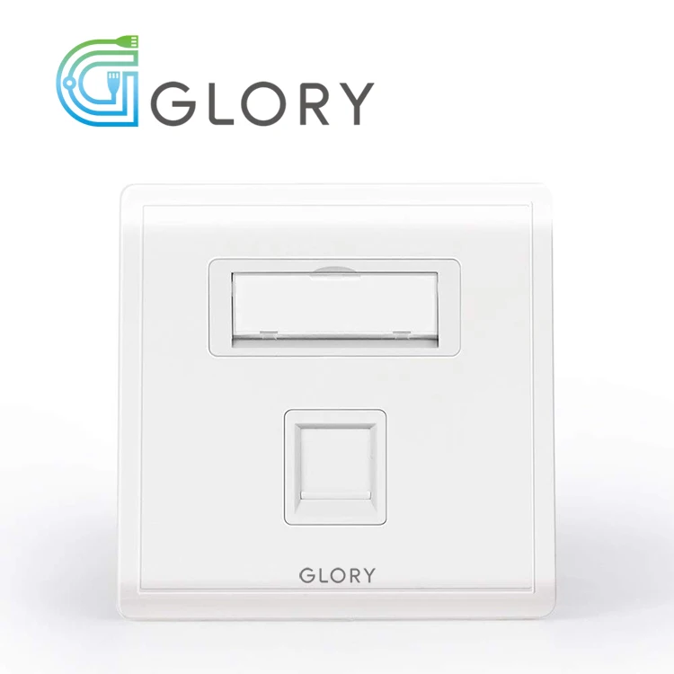 Рамка славы Лицевая панель 86 Тип RJ45 1 порт настенная Передняя панель